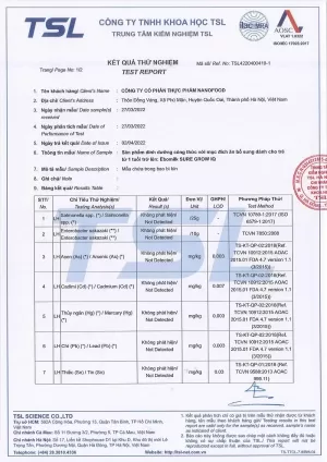 Kiểm nghiệm sữa Ebomilk Sure Grow IQ