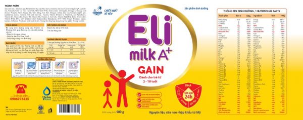 Sữa Eli Gain (Dành cho trẻ 2 - 18 tuổi)