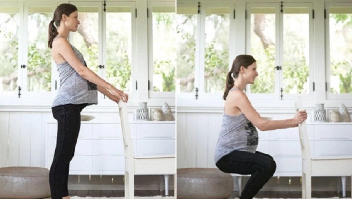Động tác squat cho bà bầu