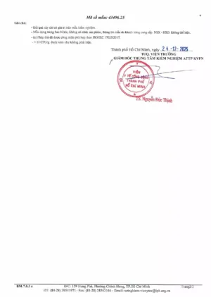 Giấy kiểm nghiệm Sữa Rilac Diabetes