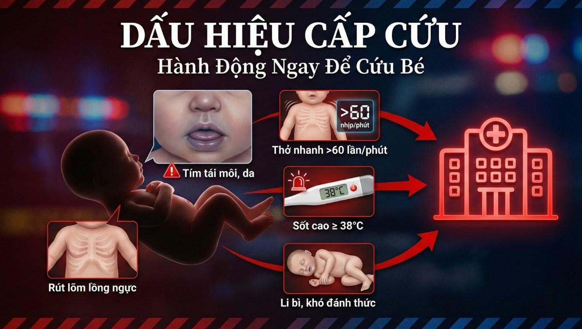 các dấu hiệu cần đi cấp cứu ngay để cứu bé