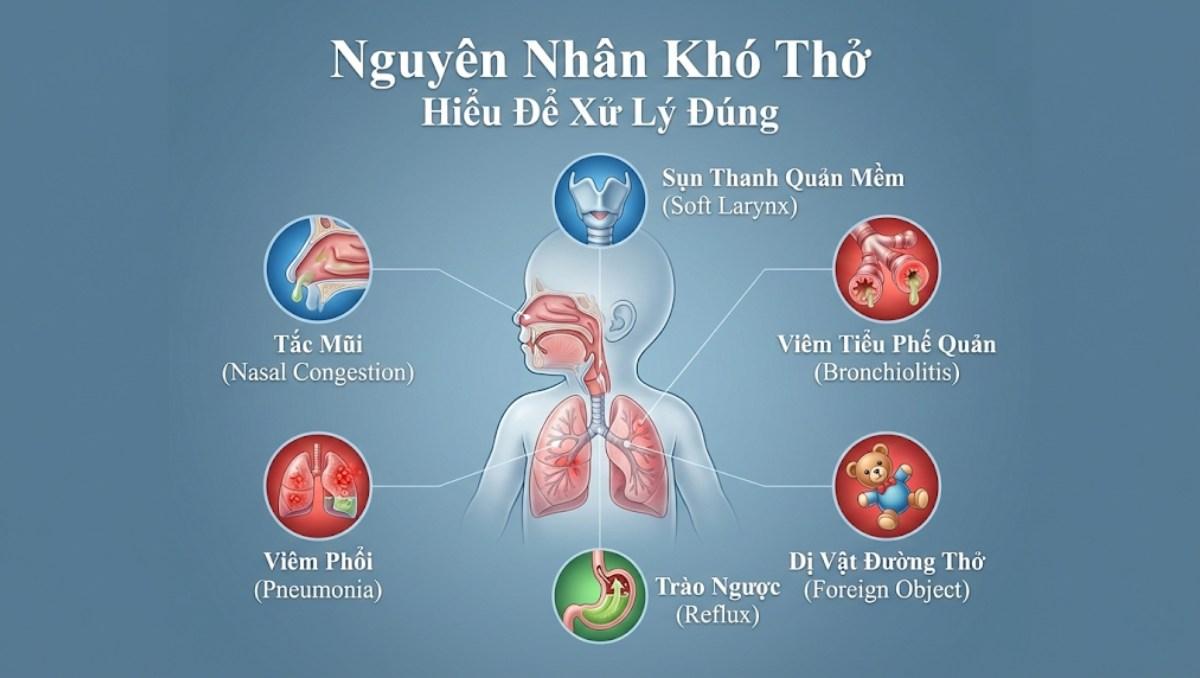 Nguyên nhân trẻ sơ sinh khó thở